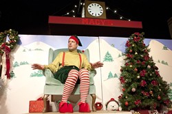 A LOW-KEY SORT OF AN ELF:  SLO Little Theatre Managing Artistic Director is Crumpet&mdash;aka humorist David Sedaris&mdash;in the one-man-show 'Santaland Diaries.' Joe Mantello&rsquo;s adaptation of Sedaris&rsquo; essay (on working as an elf in Macy&rsquo;s SantaLand) is directed by Suzy Newman. - PHOTO BY STEVE E. MILLER