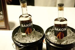 BACON FLAVORED VODKA?:  Yes, it&rsquo;s real, and it&rsquo;s made by Bakon Vodka from Seattle, Wash. - PHOTO BY STEVE E. MILLER