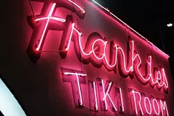 FAMOUS FRANKIE’S: We start our fun in Frankie’s Tiki Room with two couples—Kim and Jason from SLO Town, and Gilbert and Esther from Guadalupe. - PHOTOS BY GLEN STARKEY