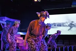 WIPEOUT! : A Beach Boys hit becomes the soundtrack to a generation of young people preparing for the Vietnam War in the original musical My Generation! - PHOTOS BY STEVE E. MILLER
