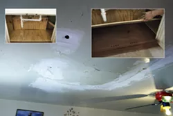 TRAPPED : One local family has fought their landlord unsuccessfully for eight years over persistent water damage. - PHOTO BY STEVE E. MILLER