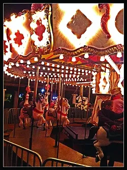 SPINNING ’ROUND! : Take a classic carousel ride for $3 or buy four rides for $10. The carousel will stay up through Dec. 31.