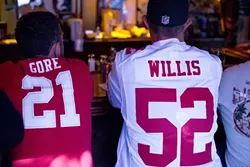 BOO! NINERS!: Though San Francisco 49ers fans vastly outnumbered Starkey, he still rooted for the Green Bay Packers. - PHOTO BY STEVE E. MILLER