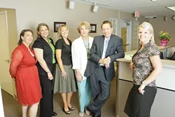 THE CENCAL CREW : The staff of CenCal Health includes Mary Rose Niemi, Administrative Assistant; Angie Ireson, Registered Nurse; Kristin Morley, Manager of Community Relations and Marketing; Sherry Kennedy, Registered Nurse; Bob Freenan, Deputy CEO; and Theresa Merkle, Pro - PHOTO BY STEVE E. MILLER