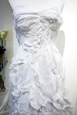Melinda Forbes creates dresses from gauze. - PHOTO BY STEVE E. MILLER