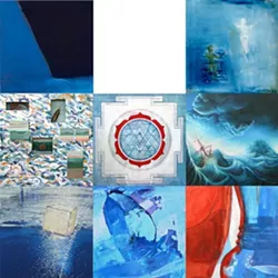 BLUE VESSEL : Created by Anne Stahl, Adrienne Allebe, Xenia Madison, Glynis Chaffin-Tinglof, Drew Davis, Stephen Olson, Carol Paquet, Jimmy apRoberts and Brian Christopher (whose space is currently blank), and Pacha Hornaday. - IMAGE COURTESY OF PACHA HORNADAY