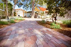 HARMONY, REFRESHED: Old bricks that once caused visitors to stumble have been removed and replaced flat in the historic town of Harmony. - PHOTO BY KAORI FUNAHASHI