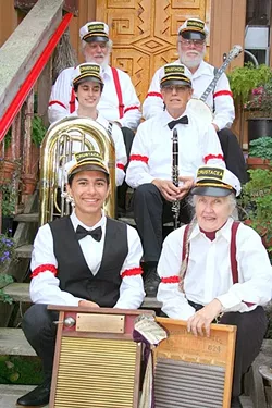 HOT JAZZ: The Crustacea Jazz Band brings their upbeat sounds to the SLO Farmers’ Market on Dec. 3 at the corner of Osos and Higuera. - PHOTO COURTESY OF THE CRUSTACEA JAZZ BAND