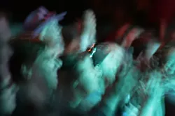 NIGHT CROWD!: Spectators watched late into the night during the Live Oak Music Festival.