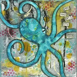 INTUITIVE: Denise Braun is a mixed media artist who designed a creative guidance system called ARTuition that helps people to understand their moods. She said she paints to reflect happiness and healing in her work, which she sells at artshopcc.com - PHOTO COURTESY OF DENISE BRAUN