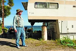 RELOCATED : Port of San Luis Trailer Park resident, Tom McAlexander, may be forced to relocate his home if the Port San Luis Harbor District successfully closes the park, but will not give in without a fight. - PHOTO BY STEVE E. MILLER