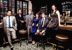 SUPPORT THE TROUPES: Second City’s '55th Anniversary Tour' features some of the comedy institution’s greatest hits, including sketches written by Tina Fey and Scott Adsit, performed by seasoned members like Alan Linic (second from right). - PHOTO COURTESY OF SECOND CITY