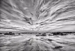 SUNRISE SUNSET: Melvin Dorin took his Best of Show-winning image, Sunset, during a trip to Moonstone Beach in Cambria. - IMAGE BY MELVIN DORIN