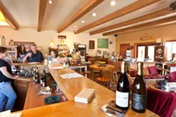 HEAVEN BY THE GLASS : The Costa de Oro tasting room pours samples only by the glass, which really is a bargain on Fridays when great musicians appear at no cover charge. - PHOTO BY STEVE E. MILLER