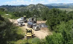 OLD MESS : California Department of Conservation spent $320,000 cleaning up derelict drilling equipment left by Deuel Petroleum in Huasna Valley. - PHOTO COURTESY OF DOGGR