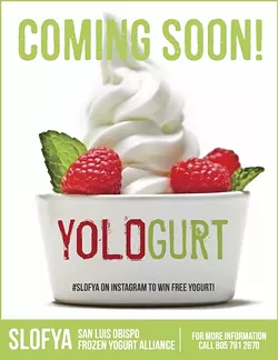 SOCIAL COMMENTARY:  Is SLO&rsquo;s downtown overrun by frozen yogurt shops? One entity thinks so and posted signs on empty storefront windows as a way to vent that frustration. - IMAGE COURTESY OF THE SAN LUIS OBISPO FROZEN YOGURT ALLIANCE