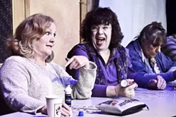 BINGO! : Margie (Patty Thayer, left) and Jean (Elaine Fourier, right) chew the fat during one of their routine bingo gatherings. - PHOTO COURTESY OF JAMIE FOSTER PHOTOGRAPHY