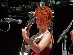 THE LITTLE ACORN WHO BECAME THE MIGHTY OAK:   Molly Reeves of the Red Skunk Jipzee Swing Band was a Live Oak kid who grew up to play the main stage last year. - PHOTO BY GARY ROBERTSHAW