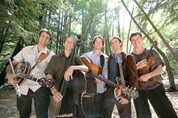 GREEN BLUEGRASS ROCK :  Hot Buttered Rum will drive their enviro-friendly biodiesel bus to Downtown Brew on Oct. 2 for an evening of rock played on bluegrass instruments. - PHOTO COURTESY OF HOT BUTTERED RUM