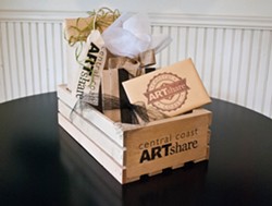 BOXED GOODS:  Patrons who purchase shares will receive their original, handcrafted art pieces in a package similar to the one pictured at an annual Pick-Up Party, where they can meets the artists amid the delights of wine, food, and music. - PHOTO COURTESY OF ROBIN SMITH