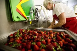 KITCHEN KALEIDOSCOPE: From meatballs to bananas to strawberries, bright colors abound in the kitchen. - PHOTO BY HENRY BRUINGTON