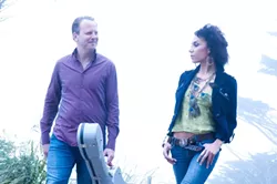 PERFECT PAIRING : Acoustic self-taught guitar wiz Brian Gore and stunning vocalist Scheherazade Stone—known together as The Sing Strings—will present an evening of folk, jazz, and classical music at Coalesce on Oct. 23. - PHOTO COURTESY OF BRIAN GORE AND SCHEHERAZADE STONE