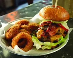 Ultimate Burger with a brioche bun at Shell Beach Brewhouse. - PHOTO BY STEVE E. MILLER