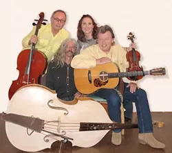 FRIENDS INDEED : Troubadour Don Lampson (right) and his musical collaborators Bob Liepman, Charlie Kleemann, and Julie Beaver, perform Jan. 29 at Steynberg. - PHOTO COURTESY OF DON LAMPSON & FRIENDS