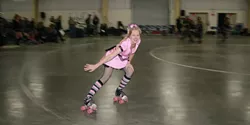 STRAYCAT STRUT : Cindereffinrella and Lacy Thunderware are just a few of the roller derby bad girls who body-slam their way through the chapter “The Foul and the Pussycat” (pictured is StrayCat). - PHOTO BY NICK LEONARD