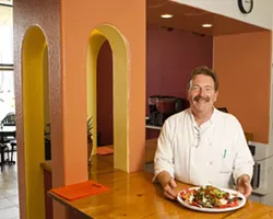NACHO MAN! : Alphy’s Adobe Grill is new to Pismo Beach, but Chef Doug Simpson’s fare is already a hit. - PHOTOS BY STEVE E. MILLER