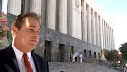 LYNCH COMPLIED WITH LOCAL RULES : Morro Bay officials, including City Attorney Rob Schultz, testified to Lynch’s character and compliance with Morro Bay rules, during the year the dispensary was open. - PHOTO COURTESY OF RICK RAY FILMS