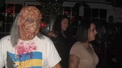 HUNGRY FOR BRAINS? : Known only as “Black,” this zombified fellow rocked the dance floor with all the beautiful people, a fine way to bow out if you ask me.