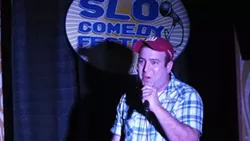 HATS OFF: Stand-up Dave DeVito warms the crowd at last year’s festival. DeVito, a classically trained actor and magician, will play the festival again this year. - PHOTO COURTESY OF SLO COMEDY FESTIVAL