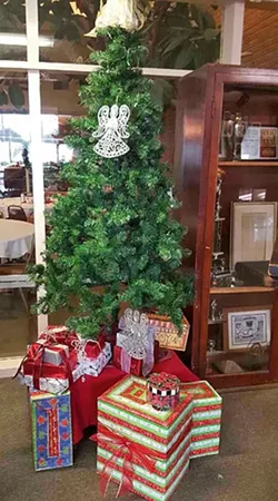 A STOLEN CHRISTMAS: Someone stole about $1,000 worth of gifts from the San Luis Obispo Elks Lodge, which collected the gifts to give to homeless children and families who are not able to purchase gifts during the holiday season. - PHOTO COURTESY OF VIVIAN BOAZ
