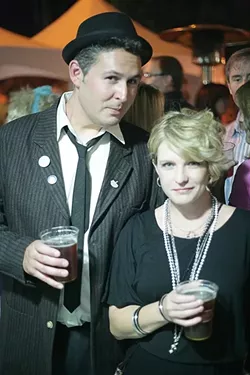 TWO-TONE MODS! : Husband and wife Mario and Sherry Jiminez, he of National Resophonic Guitars and she of Salon 544, relive their youth. - PHOTO BY GLEN STARKEY