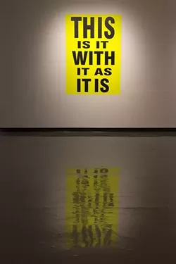 WHAT DOES IT ALL MEAN!?: Gertrude Stein’s 'Tender Buttons' was the inspiration for L.A. artist Eve Fowler’s poster series, part of a current exhibit at the University Art Gallery. - PHOTO BY ANNA BOUCHARD