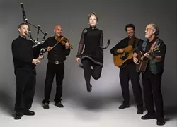 JUMPING FOR JOY : Acclaimed Celtic band Molly's Revenge joins vocalist Moira Smiley and the Rosemary Turco Irish dancers for the Celtic Christmas Celebration on Dec. 23 at the Los Osos Community Center. - PHOTO COURTESY OF MOLLY'S REVENGE