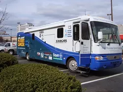 THE WHEELS ON THE BUS : The National Prostate Cancer Coalition’s mobile screening unit may roll through SLO later this year. In the meantime, men can take action to reduce their risk of death from prostate cancer. - PHOTO COURTESY OF THE NATIONAL PROSTATE CANCER COALITION