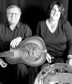 THEY LOOK SO NORMAL : Weird composer Garry Eister will be joined by steel drummer Patty Dee on Aug. 31 at the Steynberg Gallery for an evening of original guitar and steel drum compositions. - PHOTO COURTESY OF GARRY EISTER