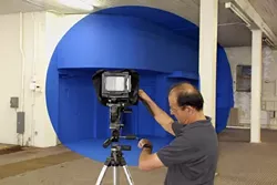 FEELING BLUE : French photographer George Rousse plays with space, color, and geometry in Bending Space. - PHOTO COURTESY OF THE GROOVE PRODUCTIONS