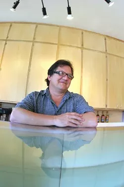 COFFEE TEA OR ART: Peter Steynberg of the Steynberg Gallery Tea and Coffee House is installing a cafe in his gallery to help subsidize slow art sales - PHOTO BY CHRISTOPHER GARDNER