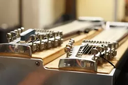 TWIN ATTACK : Bob Hamilton's pedal steel guitar gives The Bangin' 58's an authentic western swing sound. - PHOTO BY STEVE E. MILLER