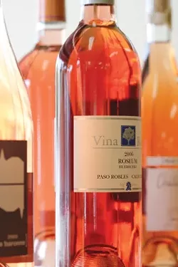 ROSE AWAY! : San Luis Obispo's Monterey St. Wine Co. is just one place to find delicious Rose , a typically summer offering that's actually good all year long. - PHOTO BY STEVE E. MILLER