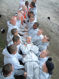 ABOUT A BEAR :  Cadets at the Grizzly Youth Academy participate in team-building exercises that might test some peoples nerves. - PHOTO COURTESY OF THE GRIZZLY YOUTH ACADEMY