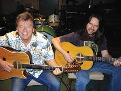 MUSIC MEN :  Don Lampson (left), Eric Brittain (right), and Charlie Kleeman (not pictured) will join forces Feb. 1 to play The Porch Cafe in Santa Margarita. - PHOTO COURTESY OF DON LAMPSON AND ERIC BRITTAIN