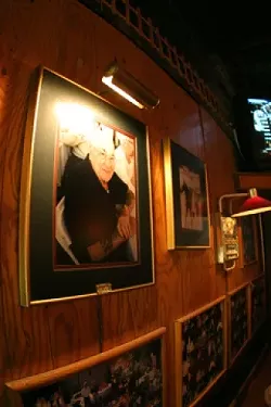 THE MCCARTHY ERA: Joe McCarthy started the Gold Room in the early 1950s, which eventually became McCarthy’s. Here a photo of the founder remains at McCarthy’s. - PHOTO BY CHRISTOPHER GARDNER