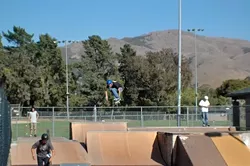 TRICKS OF THE TRADE : Skateboarders who make use of the falling-apart facility in Santa Rosa Park are taking fundraising into their own hands with a series of contests, starting Dec. 2. - PHOTO COURTESY OF JOHN BURNS