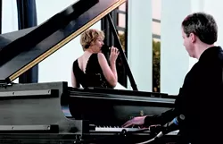 SWEET SOUNDS OF JAZZ : Local jazz singer Inga Swearingen and touring piano great Bill Peterson play Oct. 19 at Cuesta College and again on Oct. 20 at Coalesce Bookstore. - PHOTO COURTESY OF INGA SWEARINGEN AND BILL PETERSON