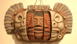 TIME LINE MASK: This Mexican Time Line mask depicts youth, old age, and death - GLEN STARKEY