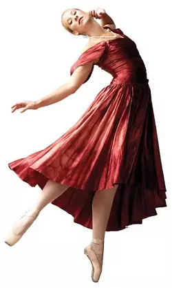 ONE LUCKY TRUE LOVE : Evelyn Kroeker dances the role of the young woman whose true love gives her a long and unusual list of gifts. - PHOTO BY BARRY GOYETTE